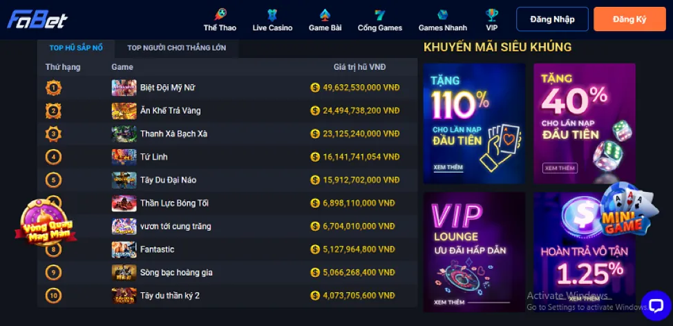 Giao diện đặt cược đá gà 666win